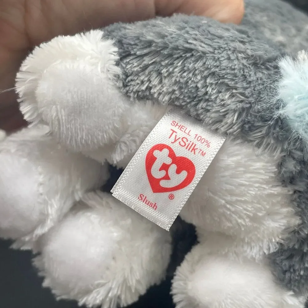 Ty Beanie Boos Slush the Husky Dog Plush Lot 2 Stuffed Animal Toys Blue Eyes